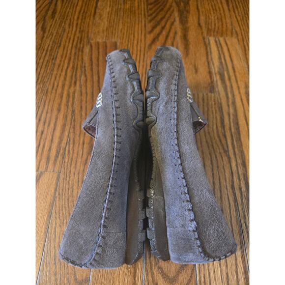 Skechers Relaxed Fit Air-Cooled Memory Foam Brown Suede Slip-On Shoes Size 6.5 - Picture 8 of 11
